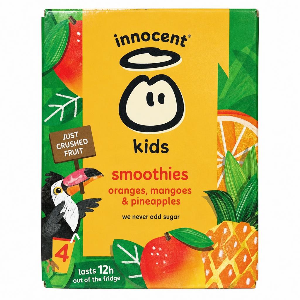 innocent Kids Smoothies Oranges, Mangoes & Pineapples 4 x 150ml