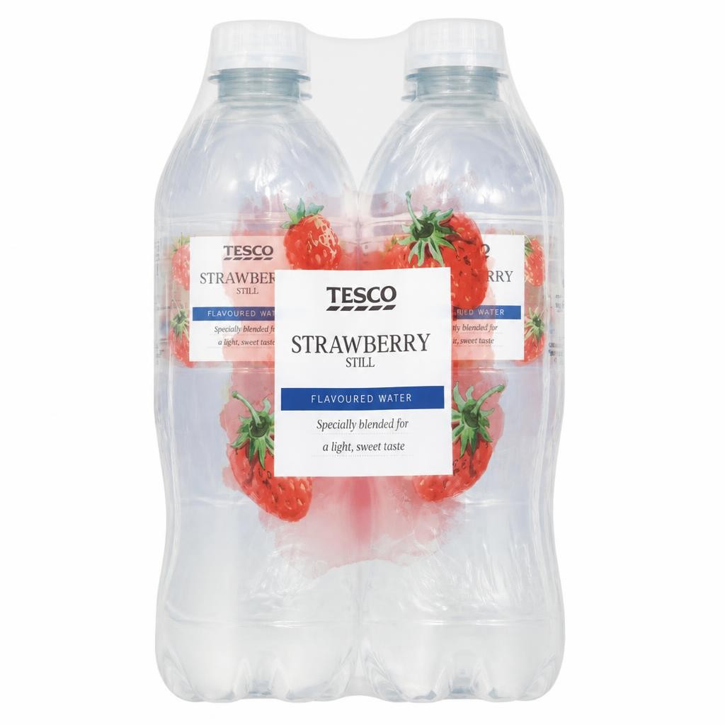 Tesco Strawberry Still Flavoured Water 4 x 500ml