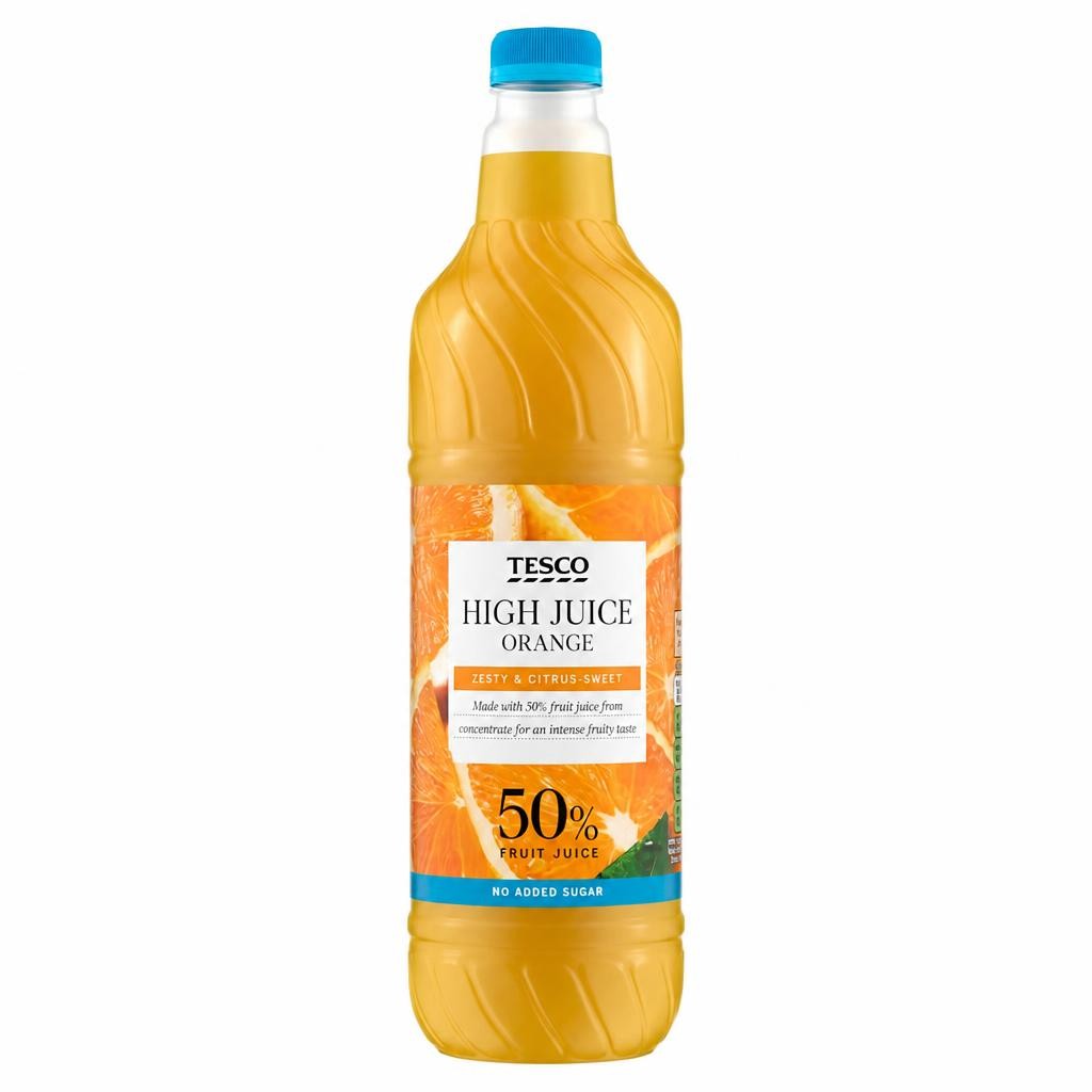 Tesco No Added Sugar High Juice Orange 1L