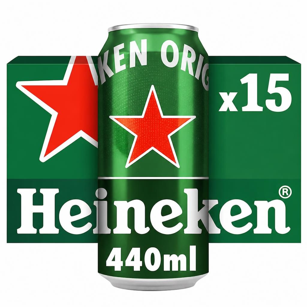 Heineken Lager Beer Can 15x440ml