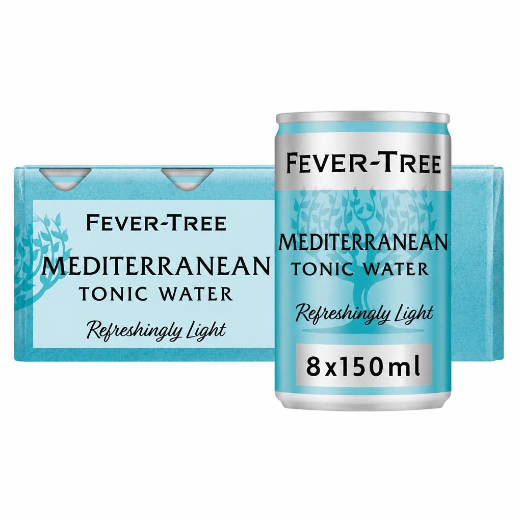 Fever-Tree Light Mediterranean Tonic Water Cans 8x150ml