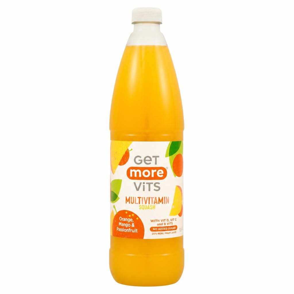 Get More Vitamins Multivitamin Squash Orange & Mango 1L