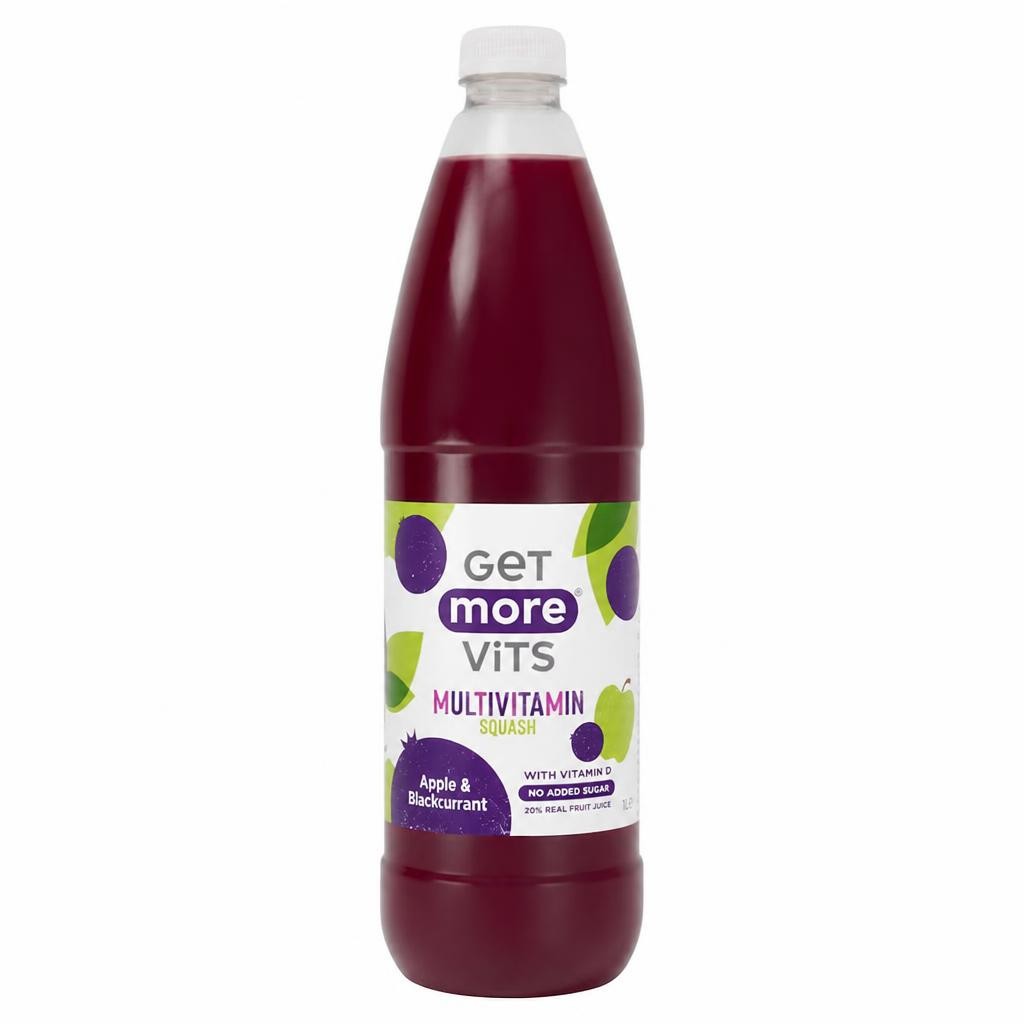 Get More Vitamins Multivitamin Squash Apple & Blackcurrant 1L