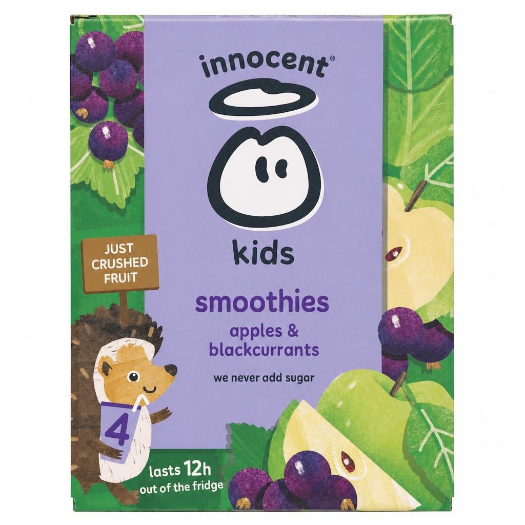 innocent Kids Smoothies Apples & Blackcurrants 4 x 150ml