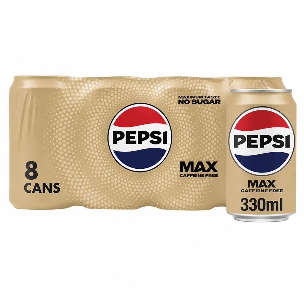 Pepsi Max No Caffeine No Sugar Cola Cans 8x330ml