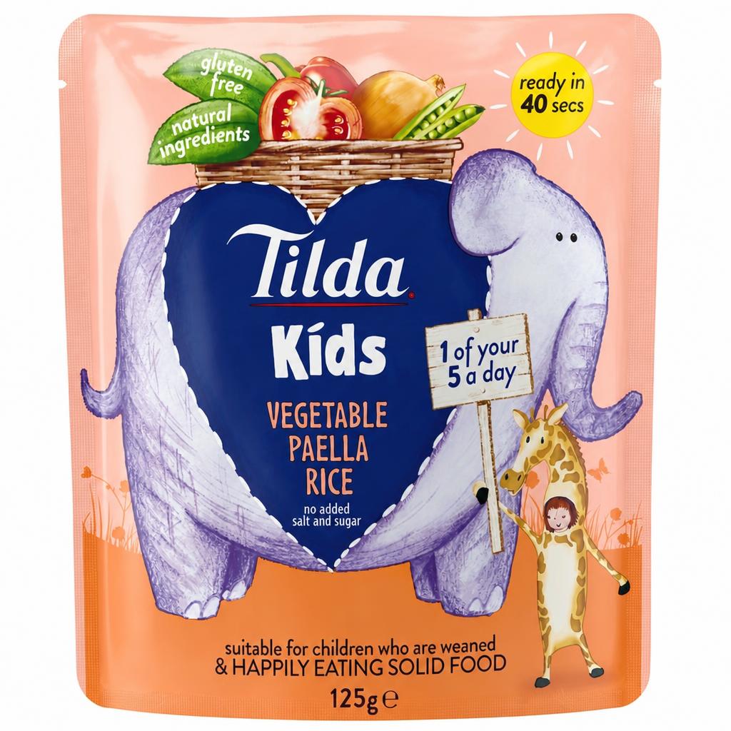 Tilda Kids Vegetable Paella 125G