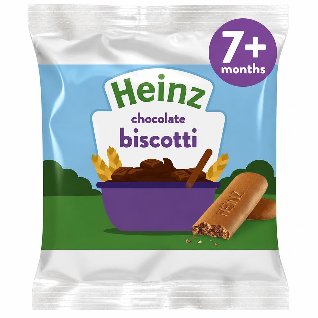 Heinz Chocolate Biscotti Baby Food Snack 7m+