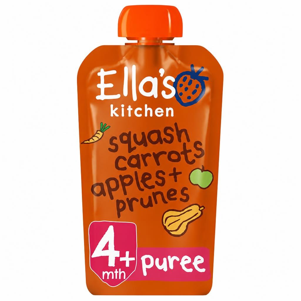 Ella's Kitchen Organic Butternut Squash, Carrots, Apples + Prunes Baby Food Pouch 6m+ 120g