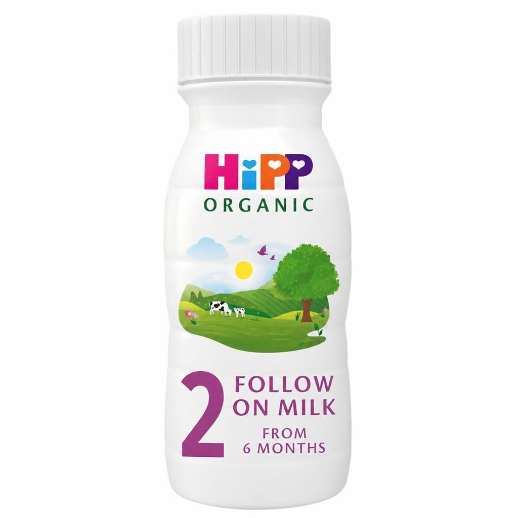 Hipp Organic 2 Follow On Baby Milk Ready To Feed Bottle 6 Month Plus 200Ml