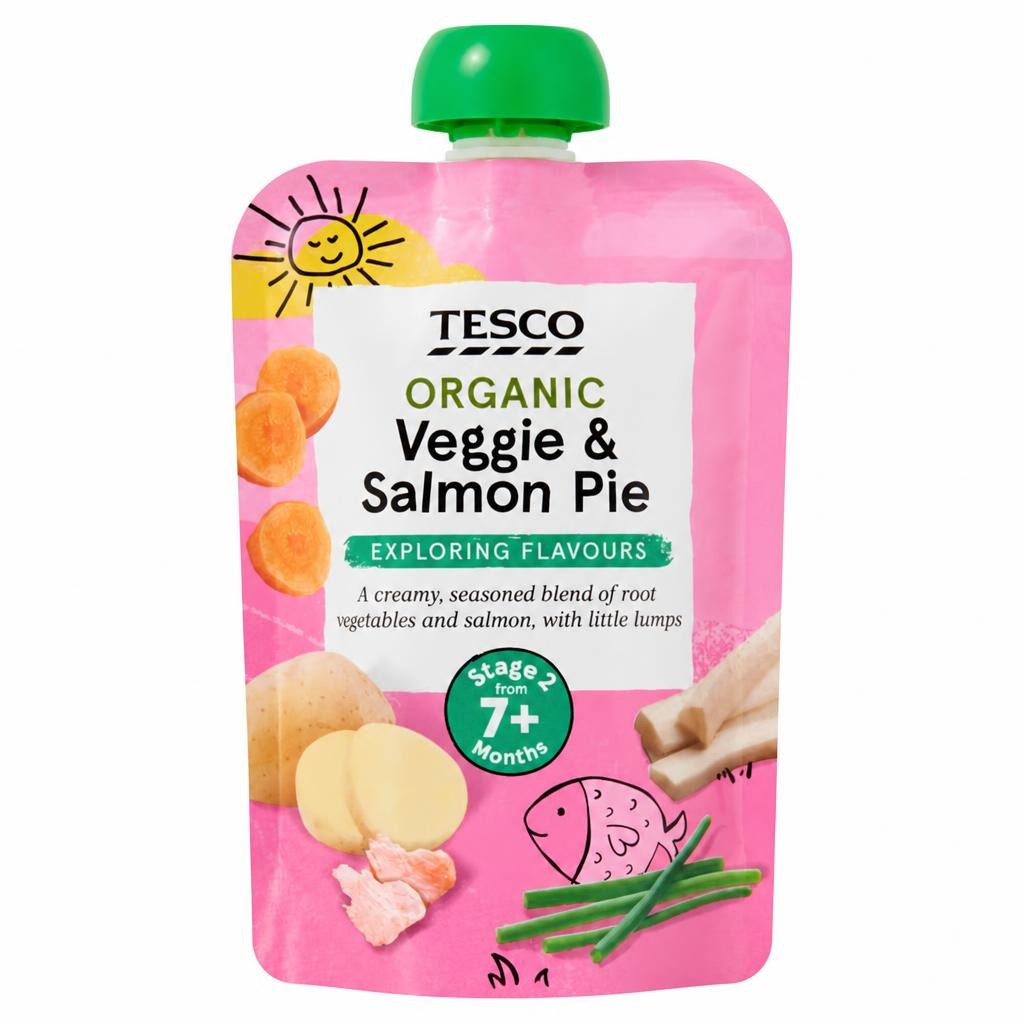 Tesco Veggie & Salmon Pie 130G
