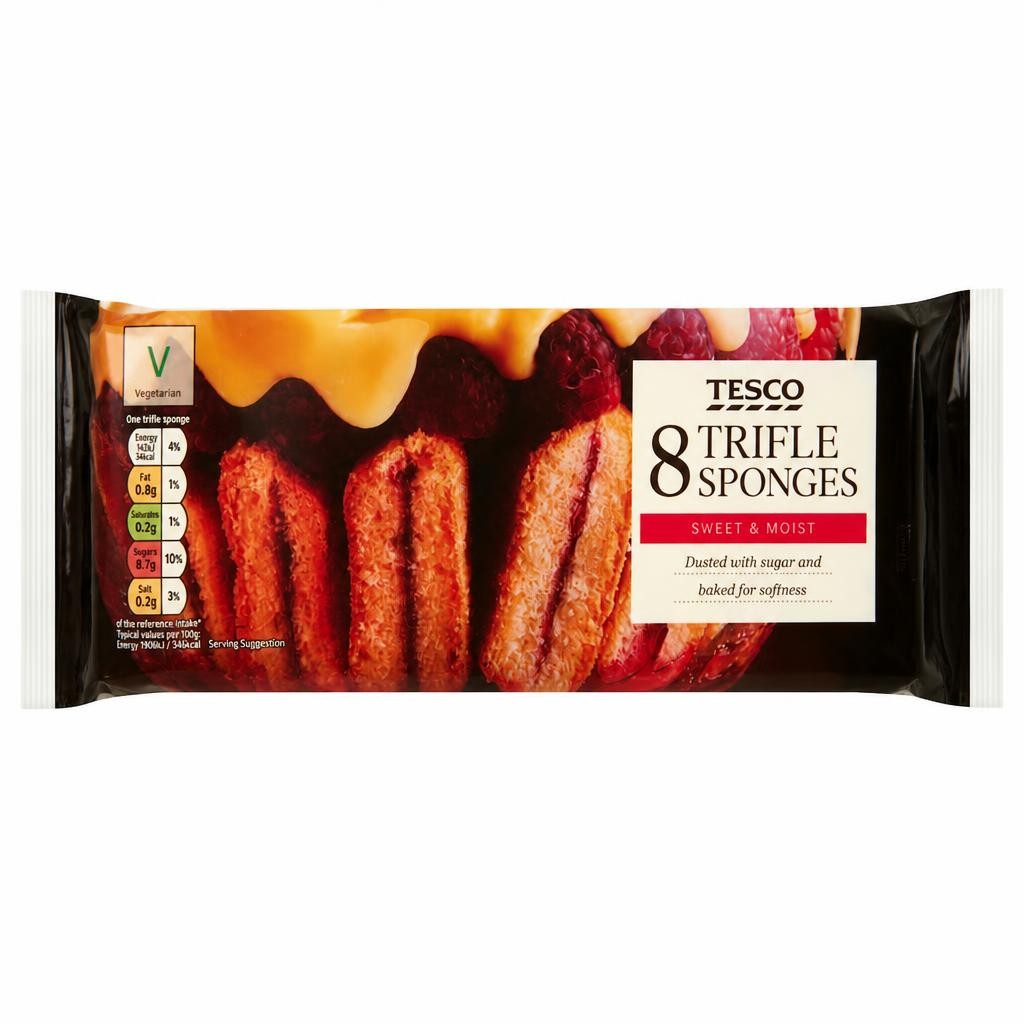 Tesco Trifle Sponges 8 Pack 160g