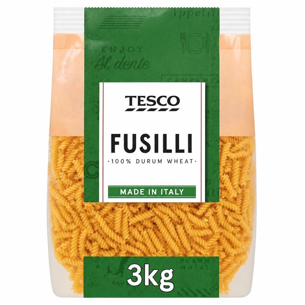 Tesco Fusilli Pasta Twists 3Kg
