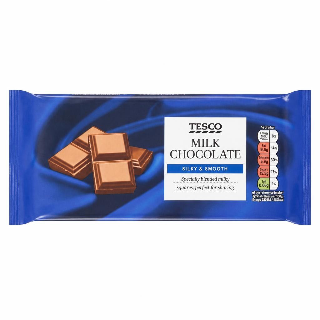 Tesco Milk Chocolate Bar 200G