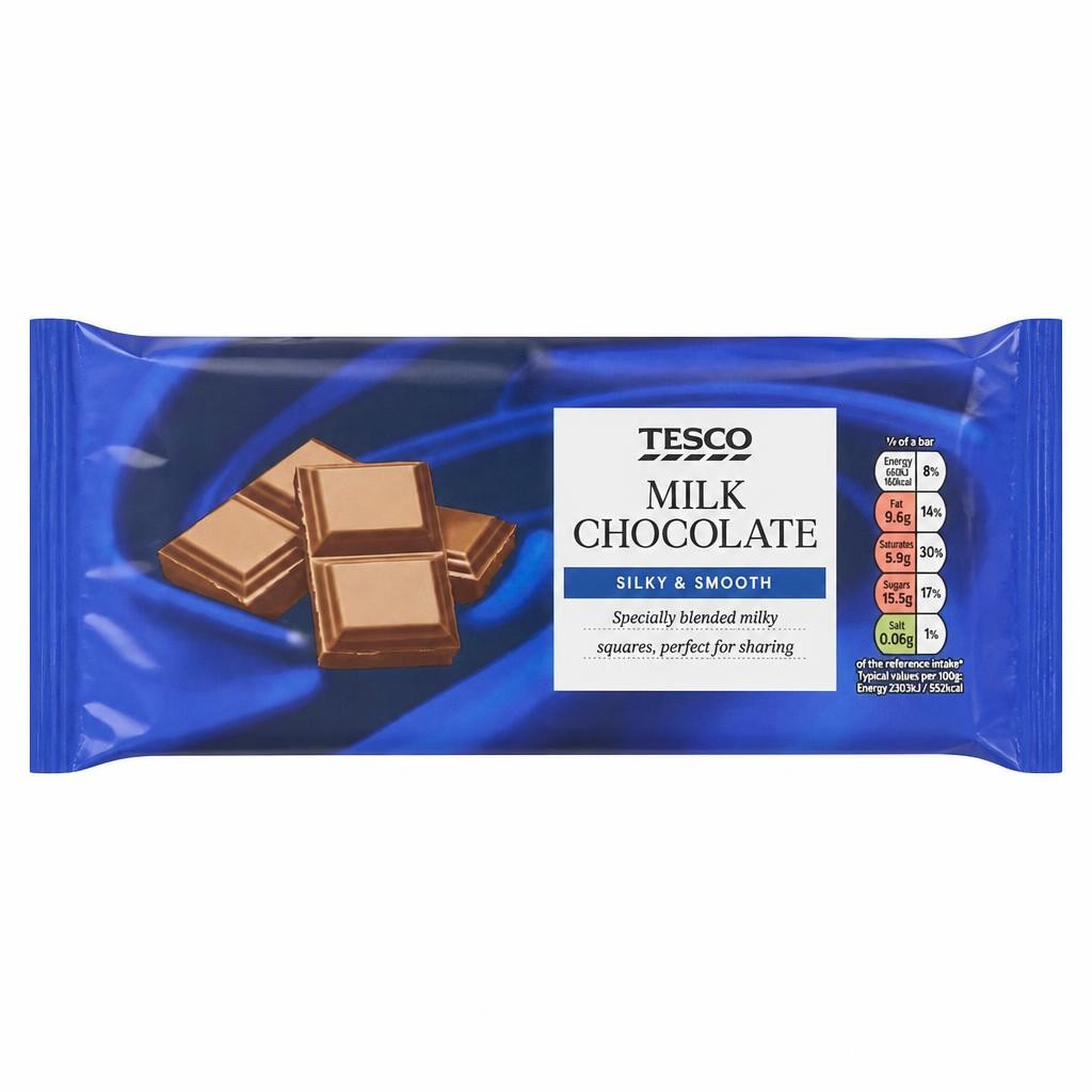 Tesco Milk Chocolate Bar 200G