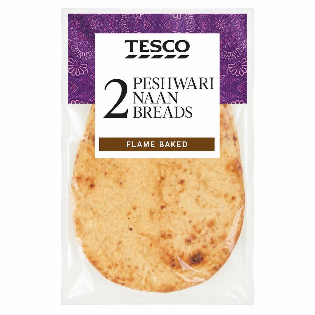 Tesco Peshwari Naan Breads 2 Pack 260G