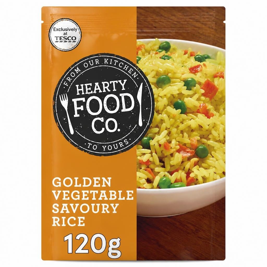 Hearty Food Co Golden Savoury Rice 120G