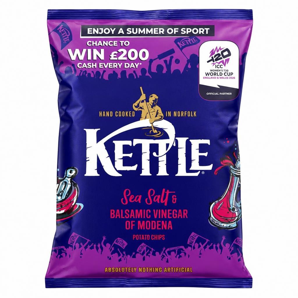 Kettle Sea Salt & Balsamic Vinegar Potato Chips 130G