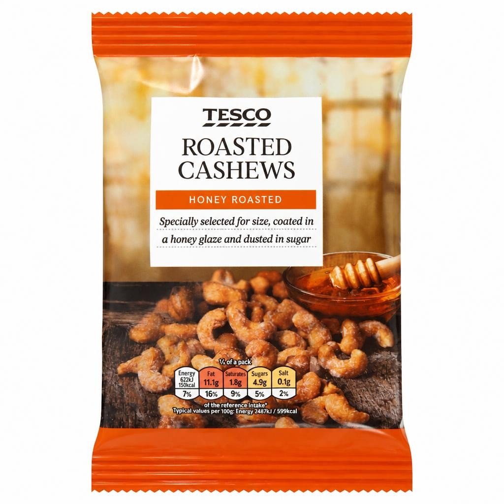 Tesco Honey Roasted Cashews 150G