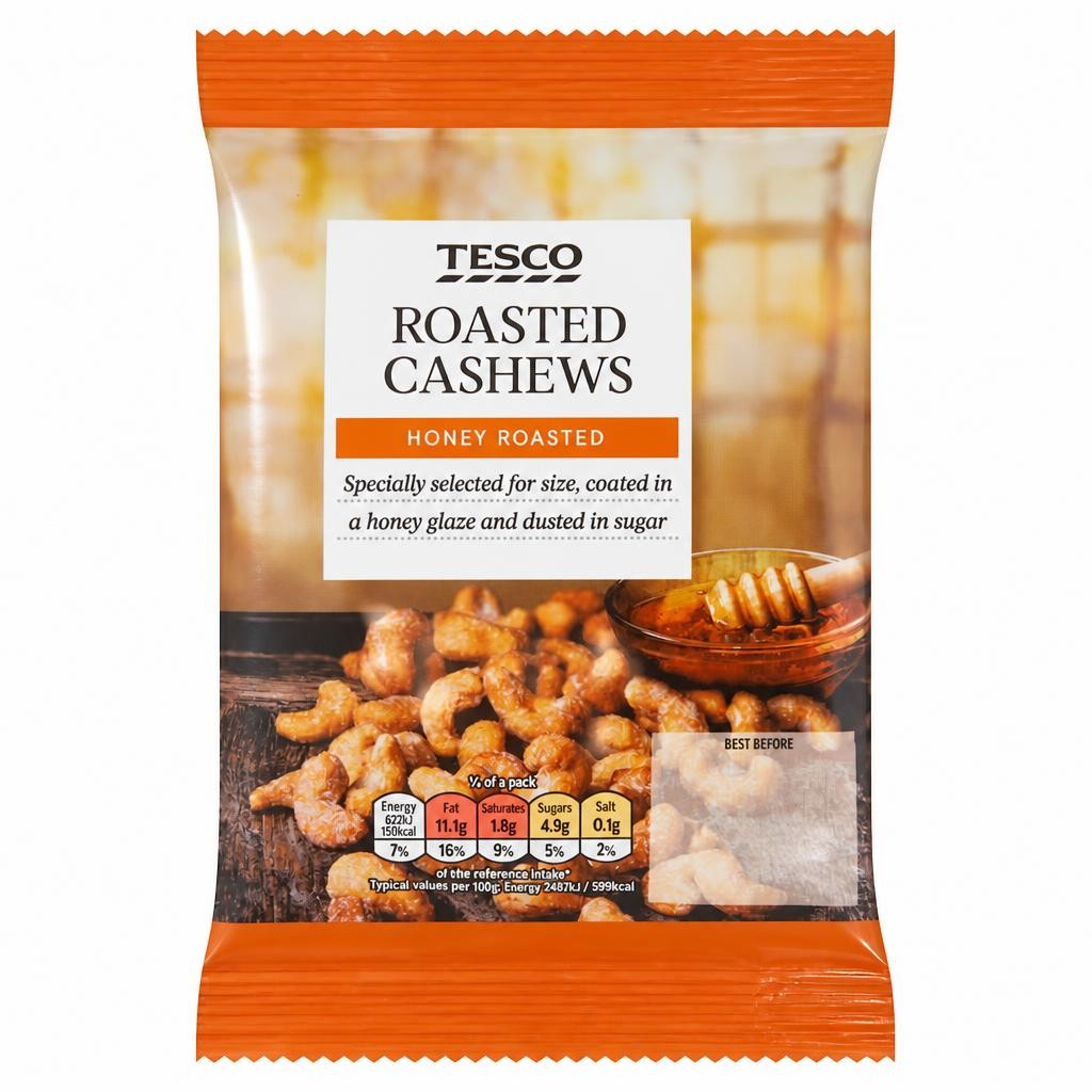 Tesco Honey Roasted Cashews 150G