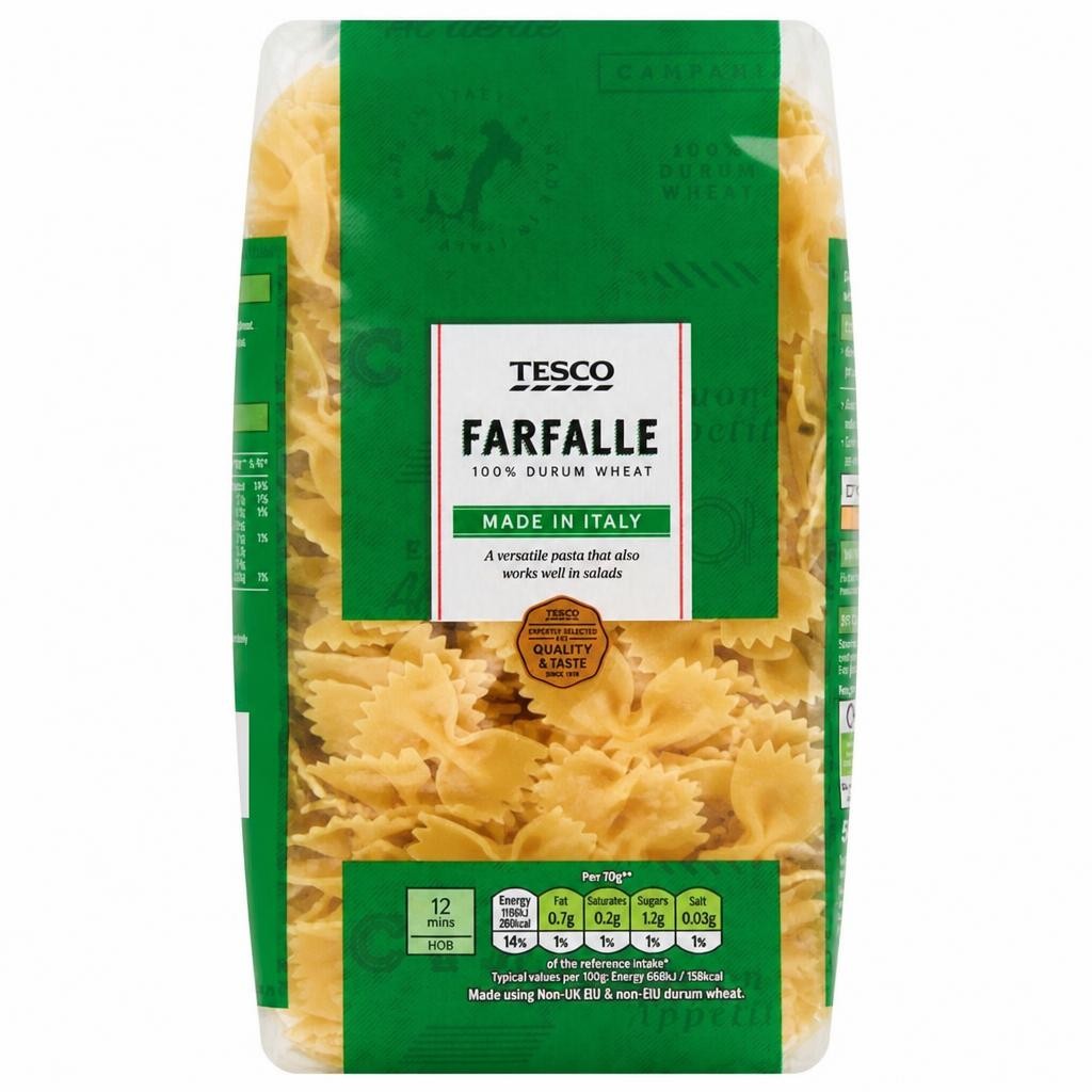 Tesco Farfalle Pasta Bows 500G