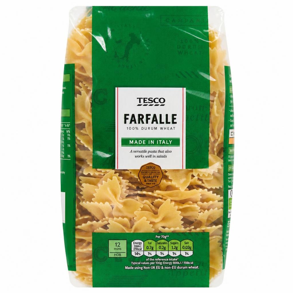 Tesco Farfalle Pasta Bows 500G