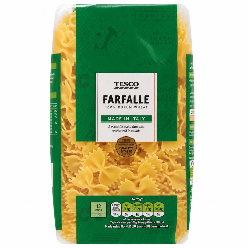 Tesco Farfalle Pasta Bows 500G