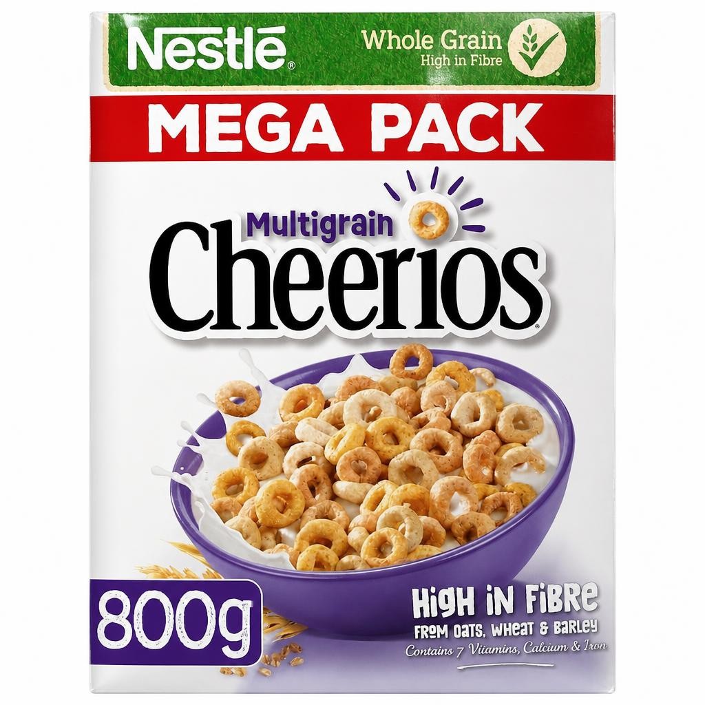 Nestlé Cheerios Multigrain Hoop Breakfast Cereal 800g