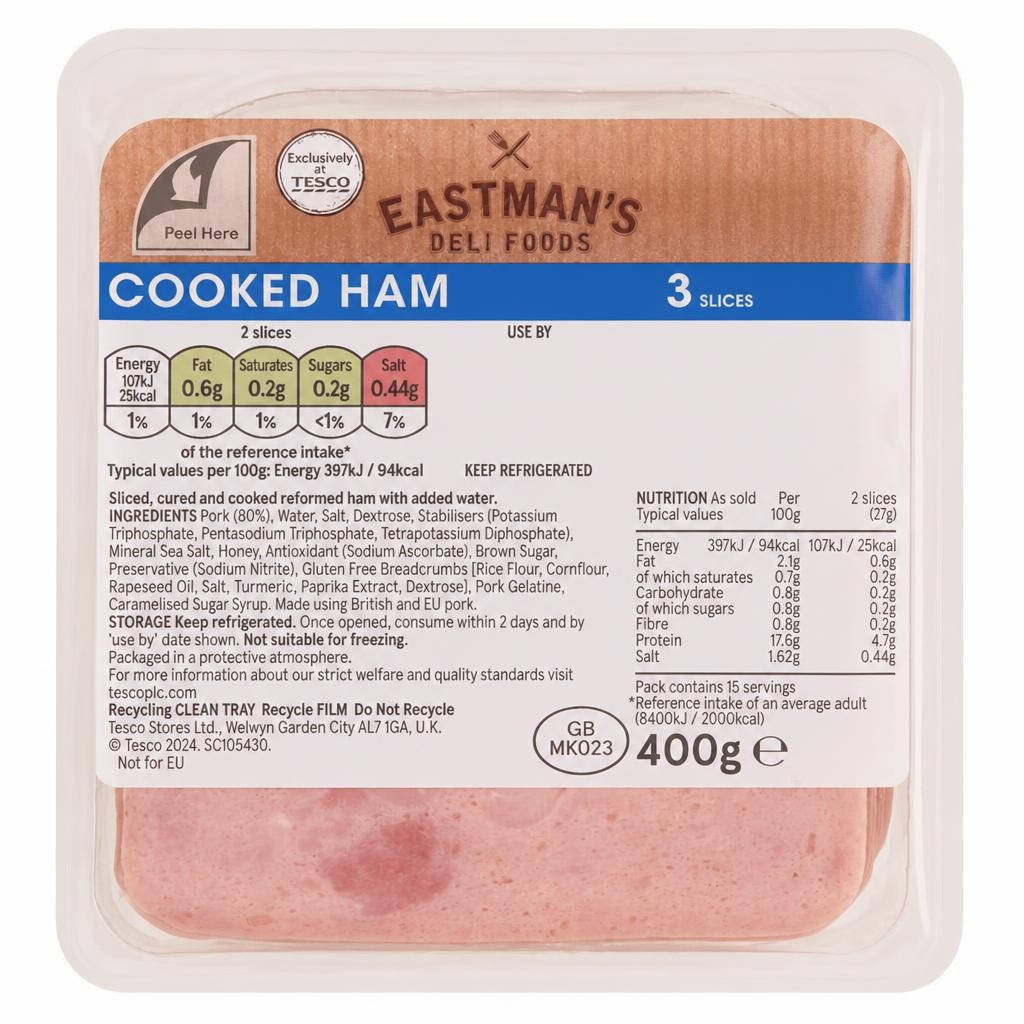 Eastmans Cooked Ham Slices 400g