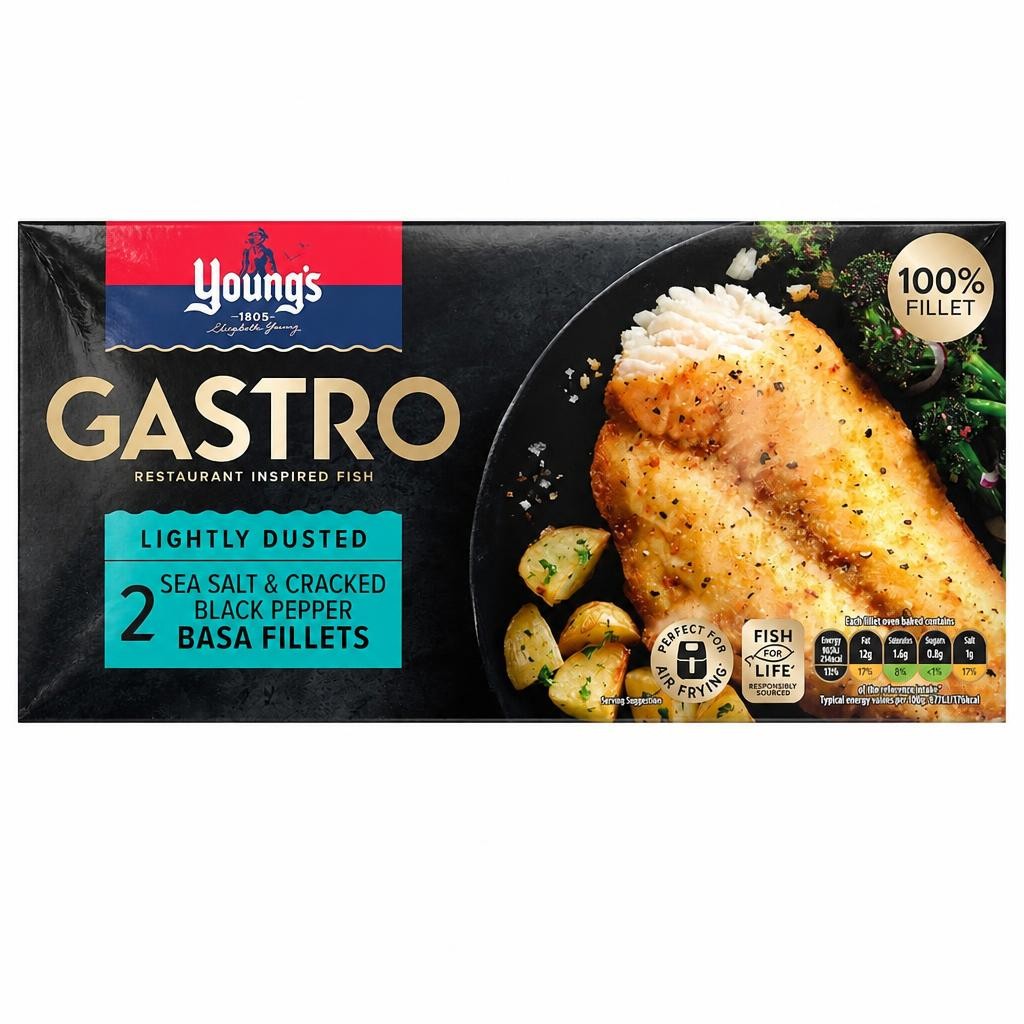 Youngs Gastro 2 Sea Salt & Pepper Basa Fillets 310G