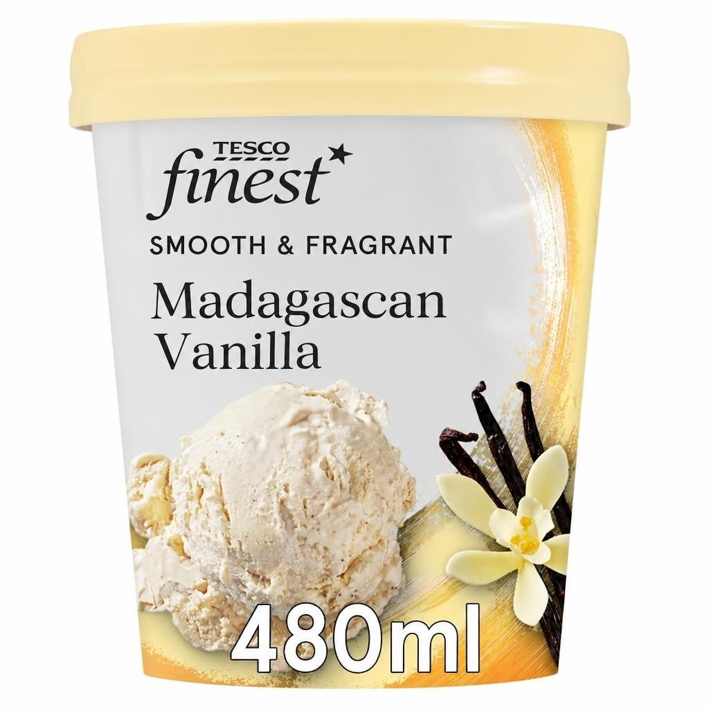 Tesco Finest Madagascan Vanilla Ice Cream 480ml