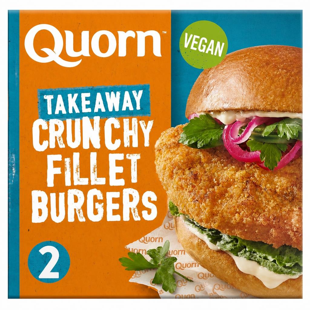Quorn Vegan Crunchy Fillet Burgers 2 Pack 190G
