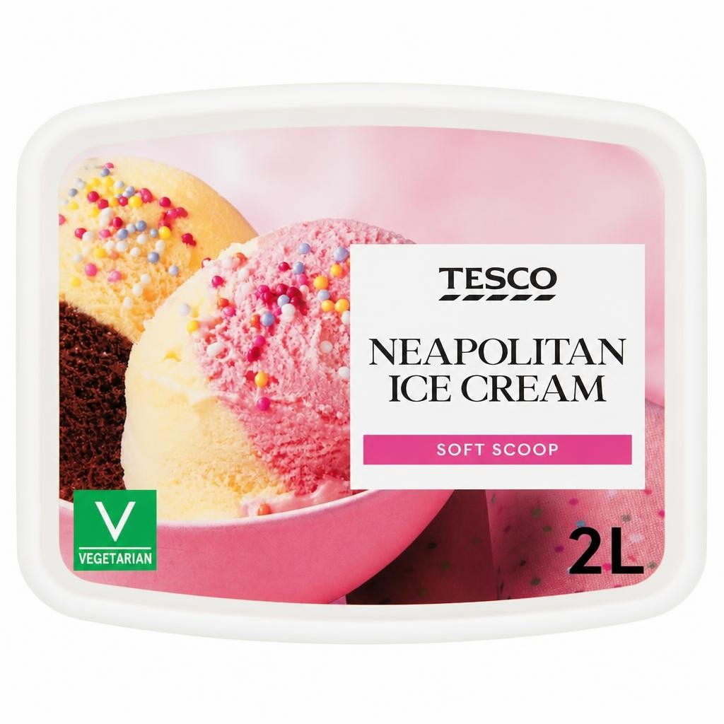 Tesco Soft Scoop Neapolitan 2 Litres