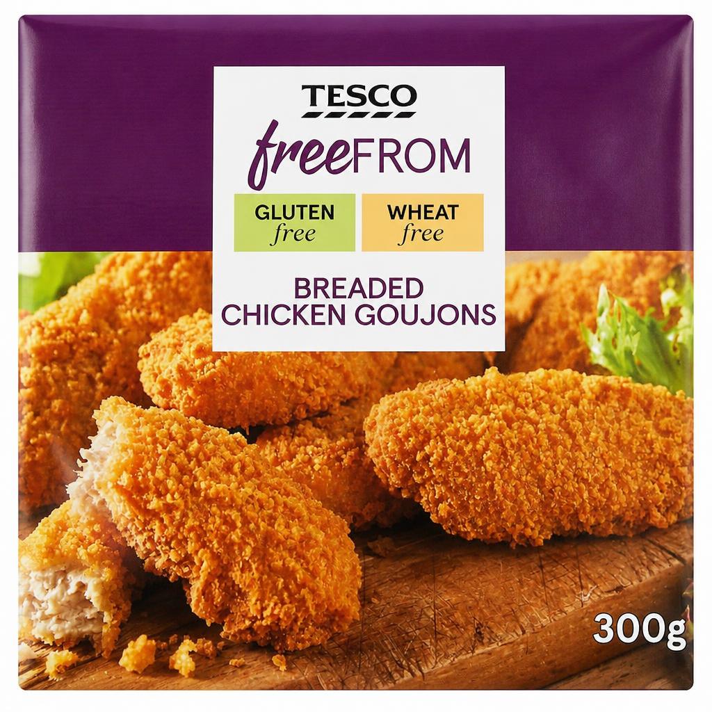 Tesco Free From Breaded Chicken Goujons 300G
