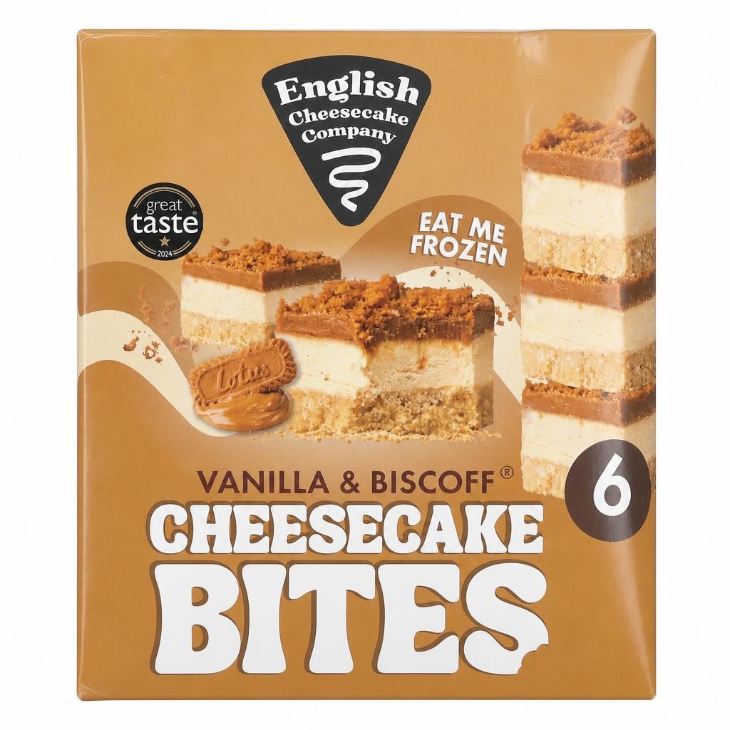 English Cheesecake Company Ltd 6 Vanilla With Lotus Cheesecake Bite 225G