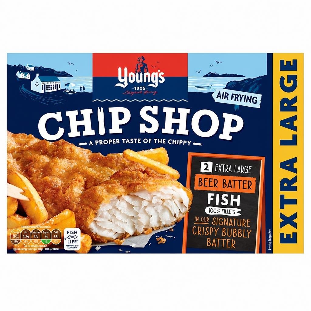 Young's Chip Shop Extra Large Beer Batter Fish Fillets 300g