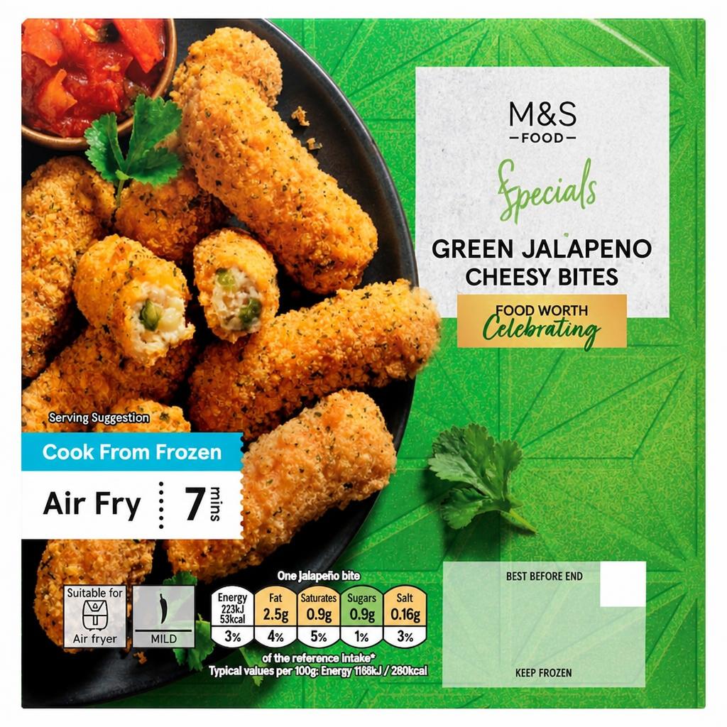 Tesco 8 Green Jalapeno Peppers Bites 160G