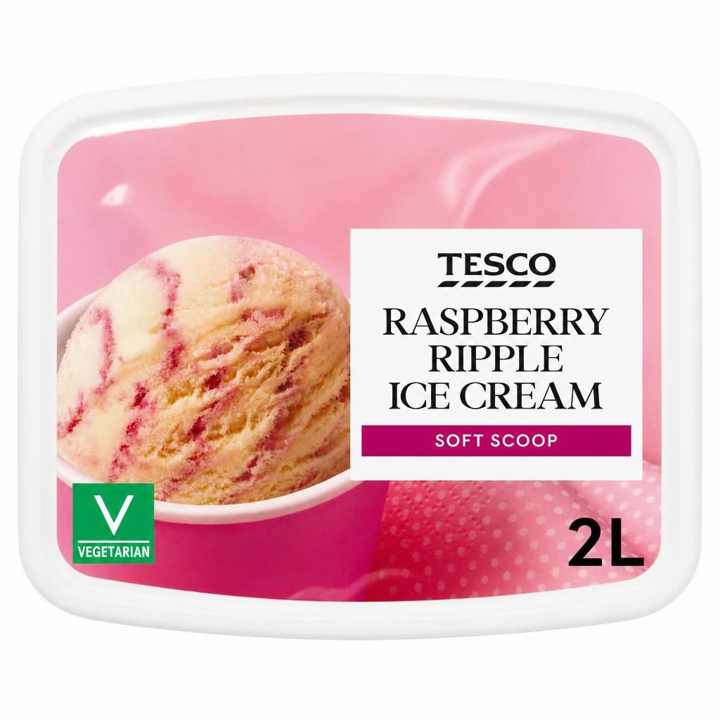 Tesco Soft Scoop Raspberry Ripple 2 Litres
