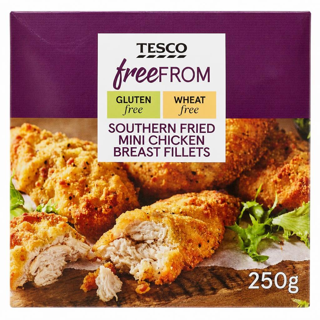 Tesco Free From Southern Fried Mini Chicken Fillets 250G