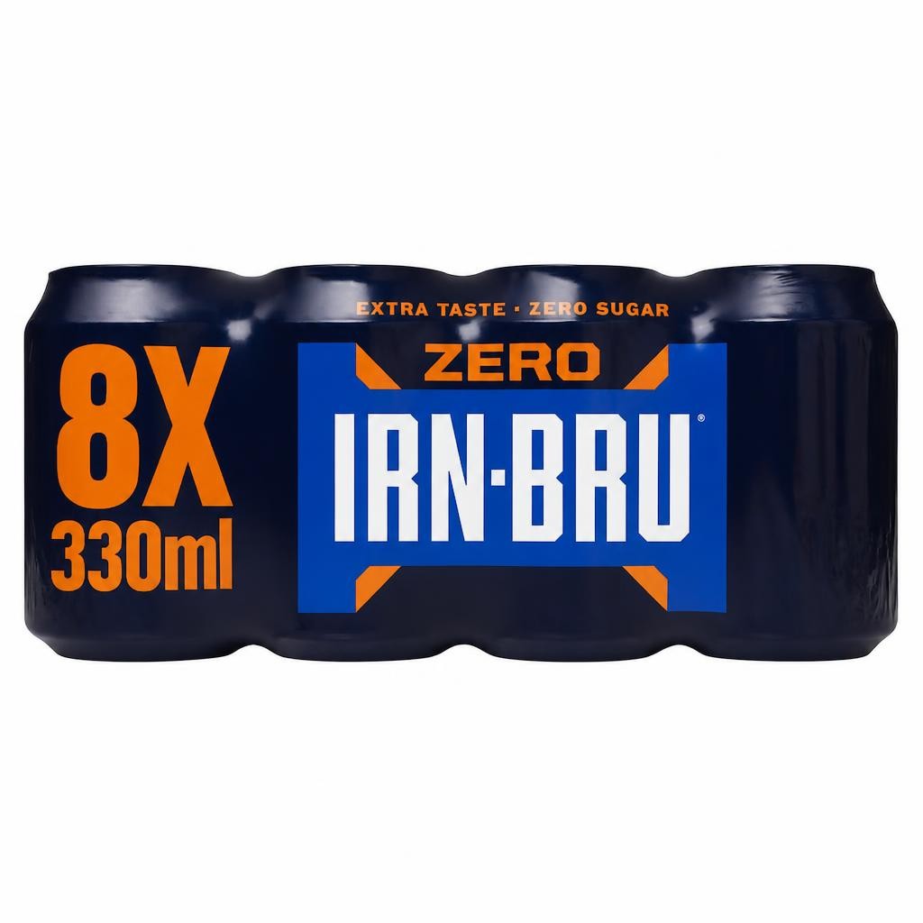 Irn-Bru Zero Sugar Soft Drink Multipack Cans 8x330ml