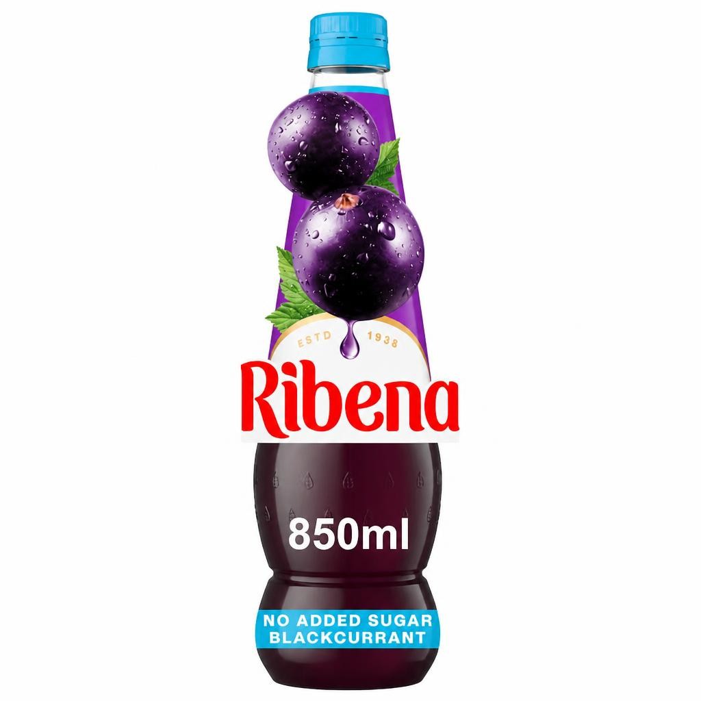 Ribena Blackcurrant Squash No Added Sugar 850ml