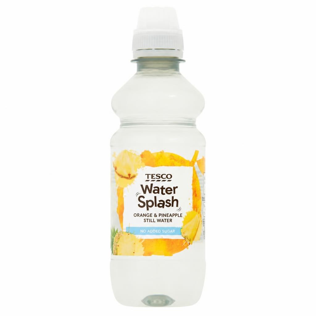 Tesco Water Splash No Added Sugar Still Water - Orange & Pineapple 300ml
