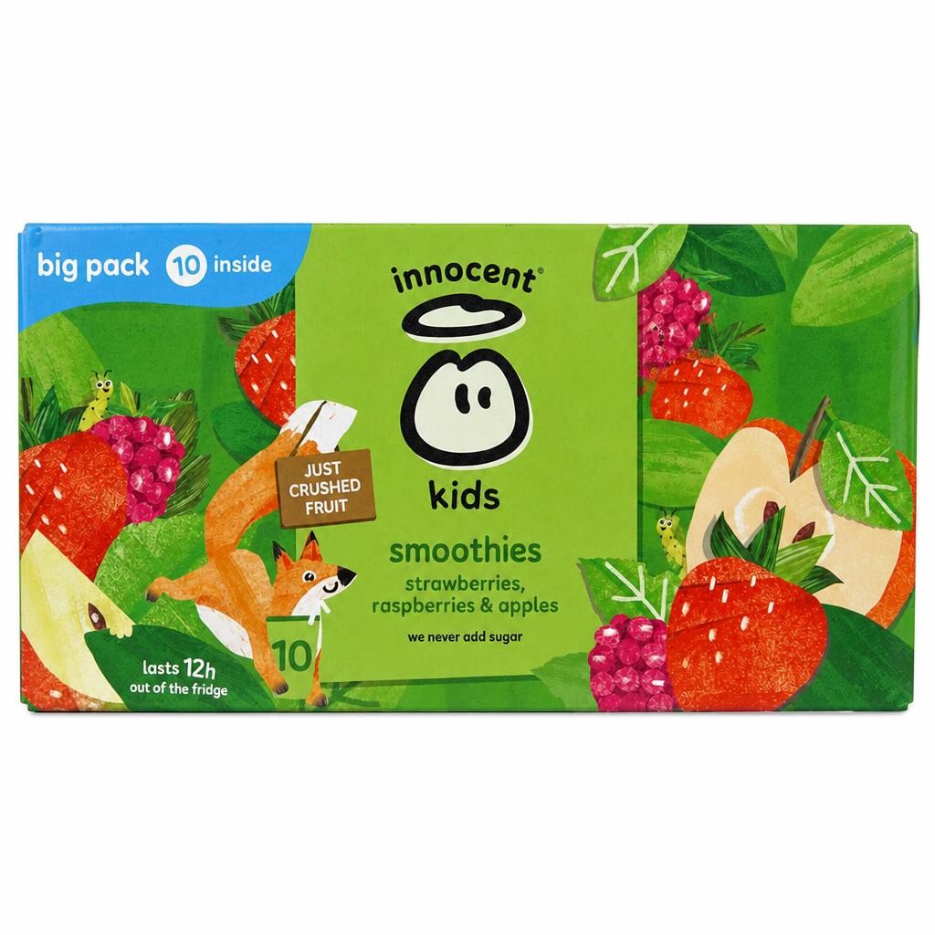 innocent Kids Smoothies Strawberries, Raspberries & Apples 10 x 150ml