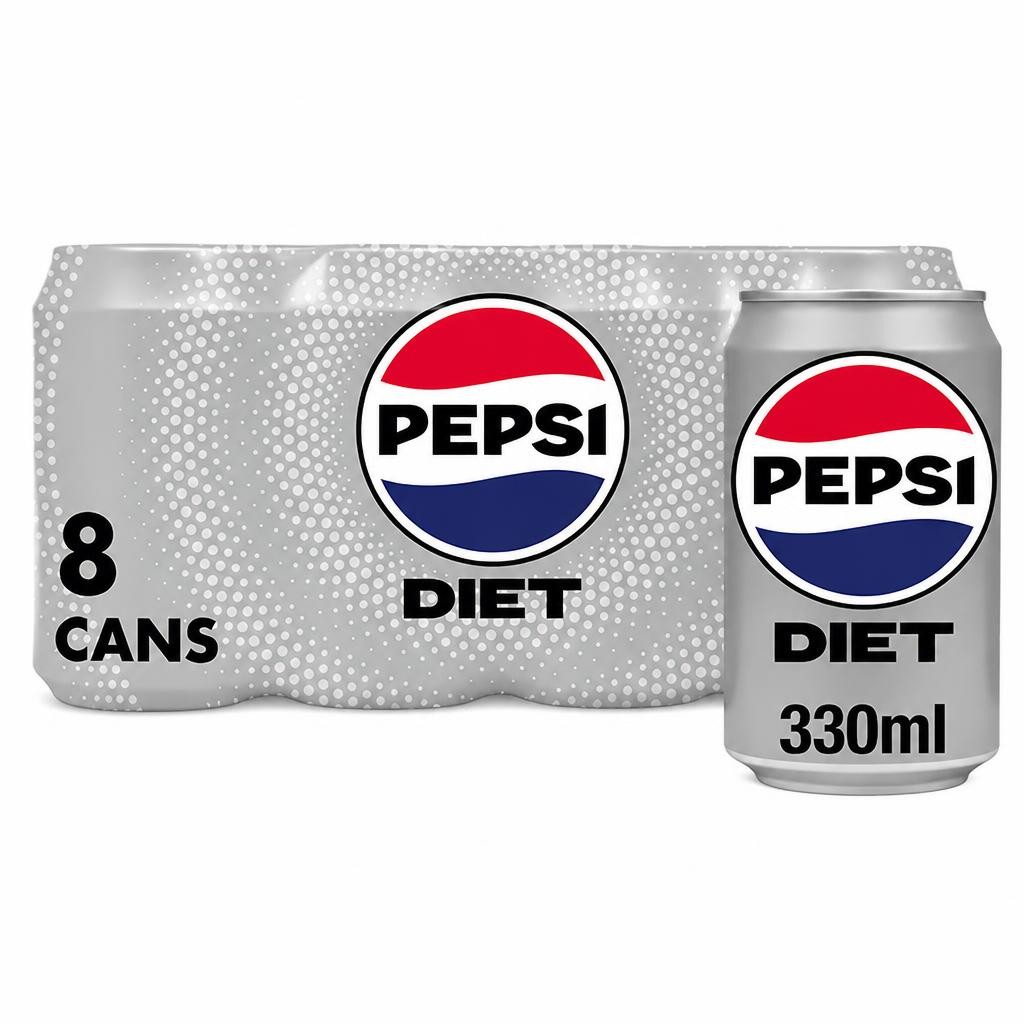 Diet Pepsi Cola Cans 8x330ml
