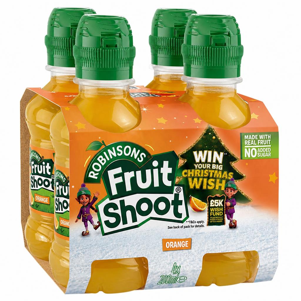 Fruit Shoot Orange Kids Juice Drink 4x200ml