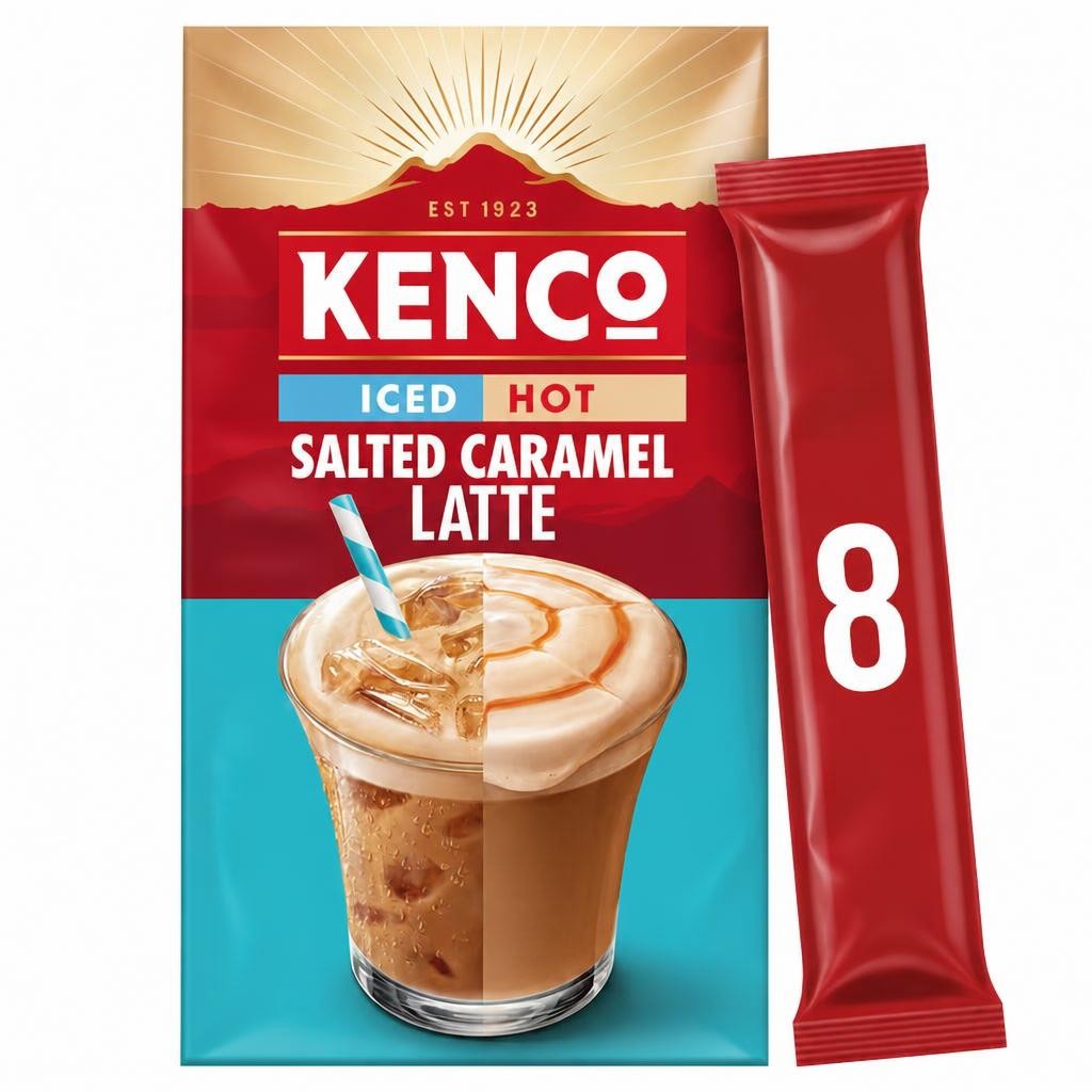 Kenco Iced Or Hot Salted Caramel Latte 8 X 20.3G