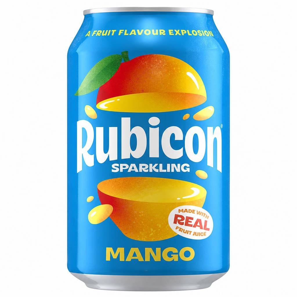 Rubicon Sparkling Mango Juice Drink 330Ml Can