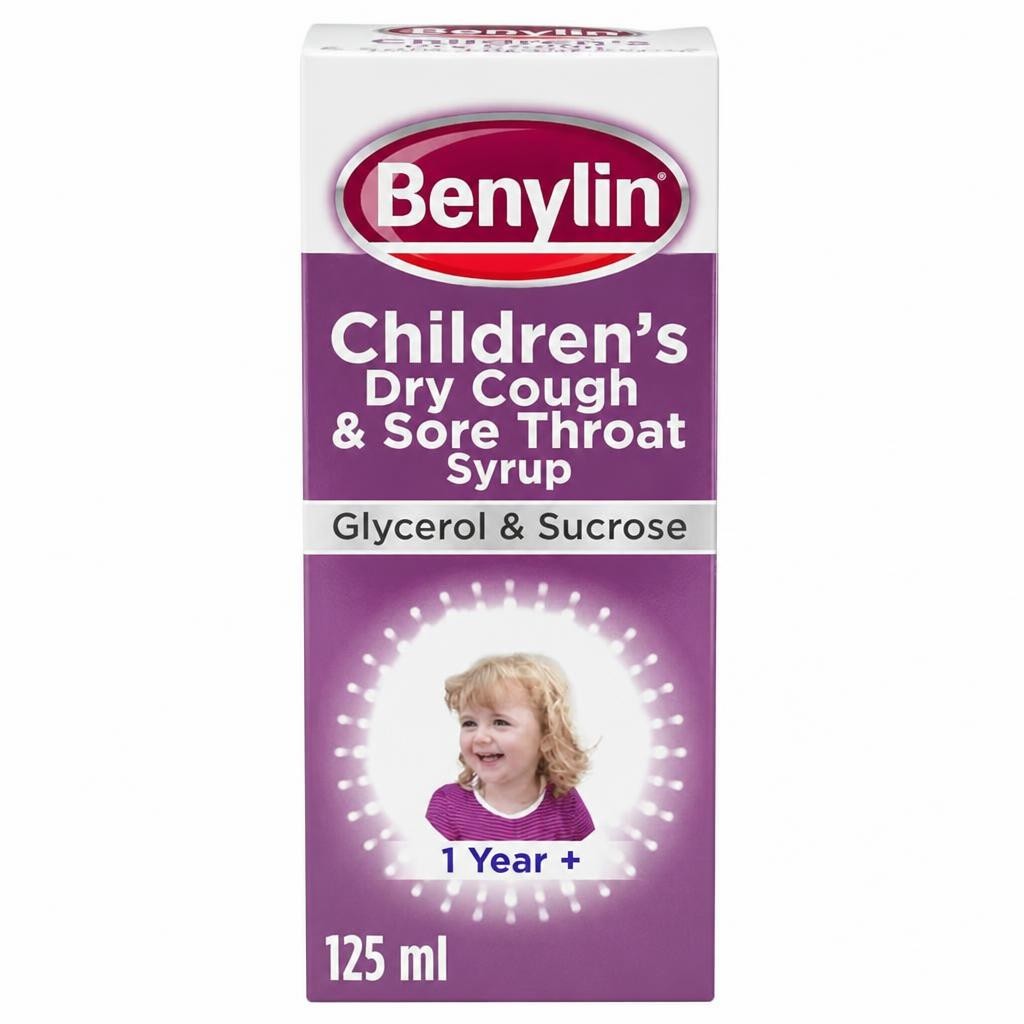 Benylin Children's Dry Cough and Sore Throat Syrup 125ml