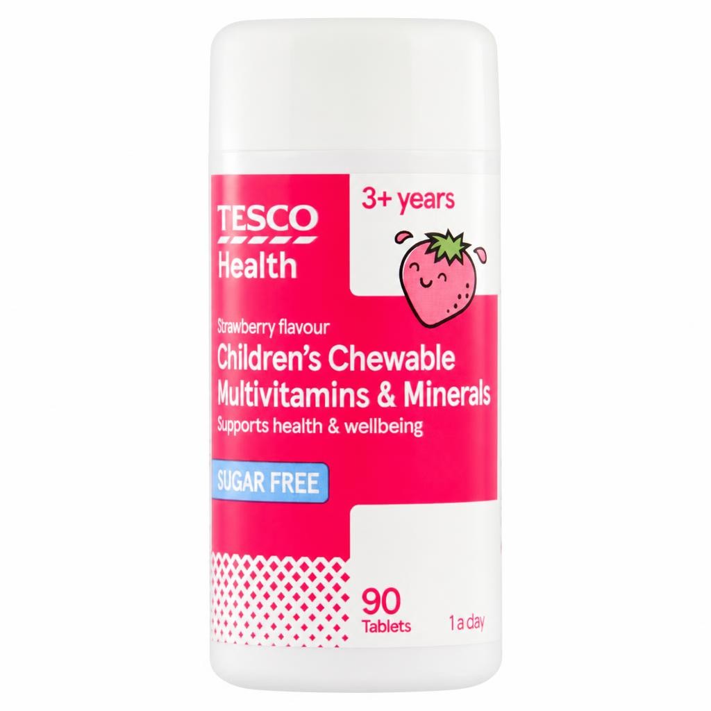 Tesco Health Children's Multivitamin & Mineral Berry Chewable Tablets 90s