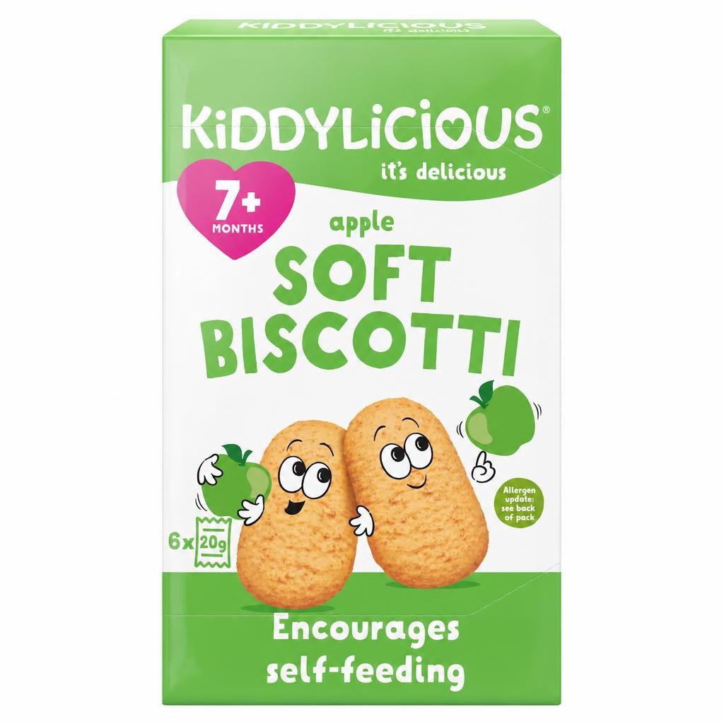 Kiddylicious Apple Soft Biscotti 6X20g