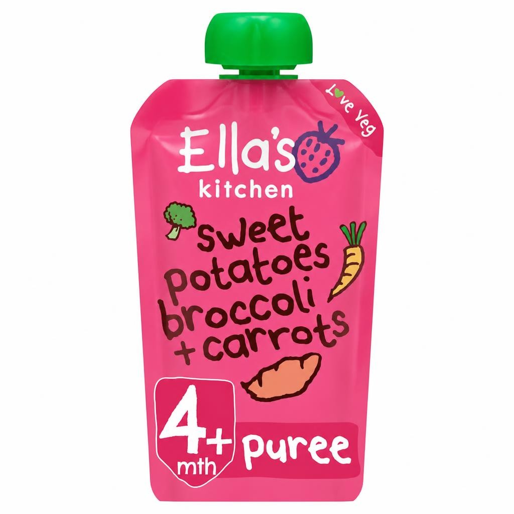 Ella's Kitchen Organic Sweet Potatoes, Broccoli + Carrots Baby Food Pouch 6m+ 120g